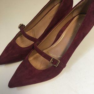 Vionic Minnie Kitten Heels (Wine) - Size 6.5 -- HOLIDAY PARTY TIME!